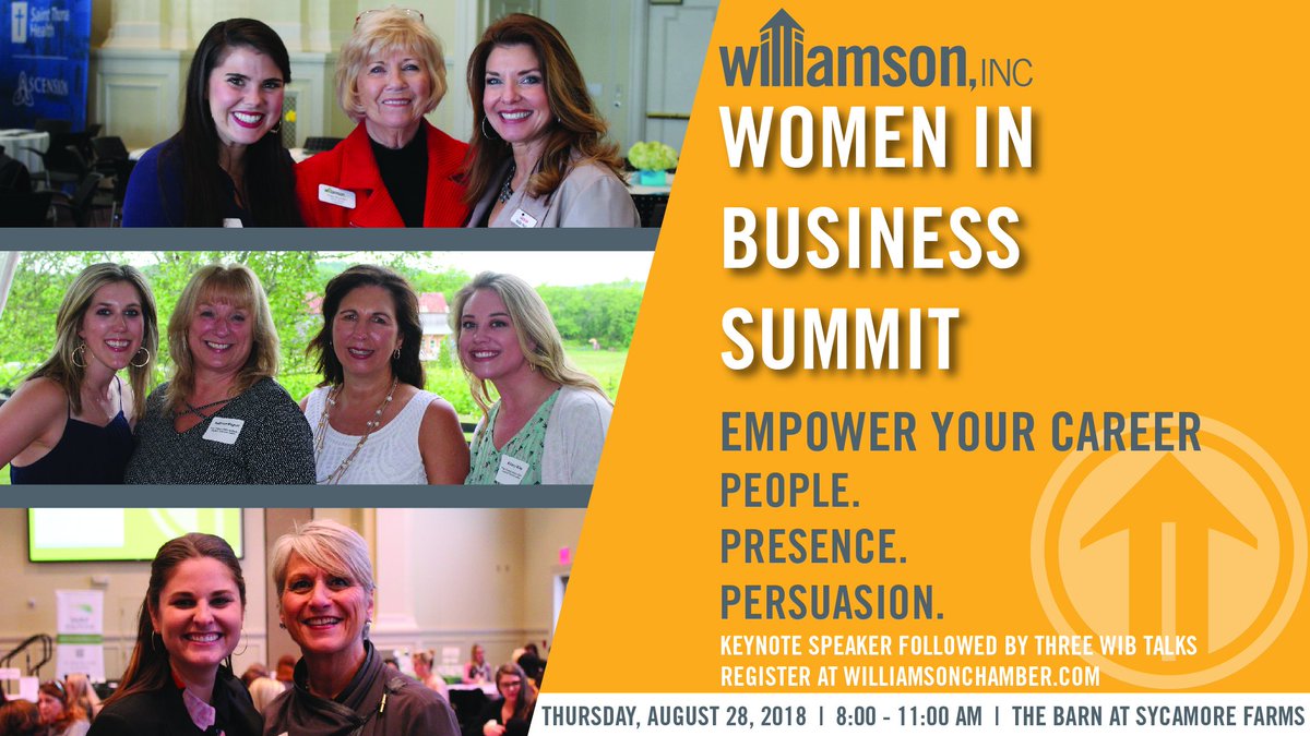 williamson_inc's tweet photo. Ladies, our #WIBSummit is right around the corner! Be sure to check out our site to learn more about our speakers and content #WillCo #EmpowerYourCareer #PeoplePresencePersuasion
https://t.co/cFhBFZH6VD https://t.co/7u6LjacSp7