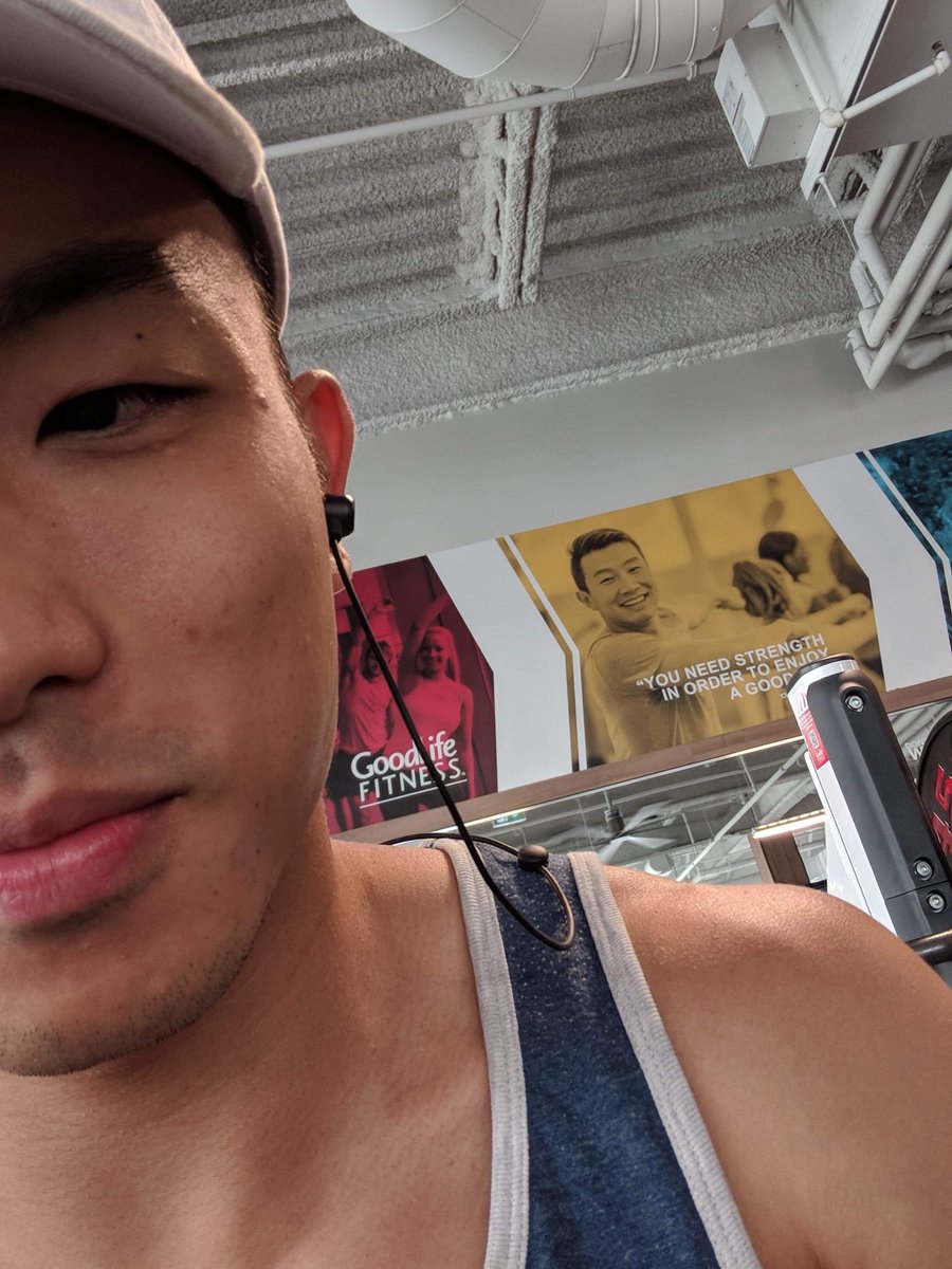 SimuLiu's tweet photo. To those of you wondering; yes that’s me in many @GoodLifeFitness locations across Canada. I was doing Zumba in a stock photo shoot in which I was paid $120. It was 2014, I needed it. No I have no idea why it’s still up. Yes, I thoroughly enjoy Zumba. https://t.co/zdf06P5Gsa