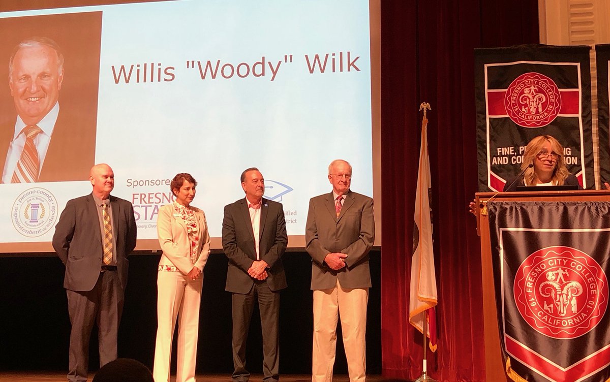 PCastadio's tweet photo. Recognizing the voice of baseball at Fresno City College today at the State of the College led by their dynamic President Carol Goldsmith. Thankful for the talented students you send our way @Fresno_State! https://t.co/LCWSj7tmw2
