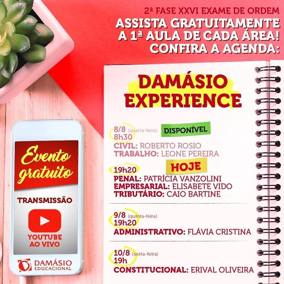 Damasio_Ap's tweet photo. Hoje às 19h20 em: https://t.co/zkUpcyOBKO 
Você, FUTURO ADVOGADO, tem um encontro marcado com os professores: Caio Bartine, Elisabete Vindo e Patrícia Vanzolini. Aproveite essa oportunidade e sinta a experiência de ser um aluno DAMÁSIO! https://t.co/mz6h42n7EU