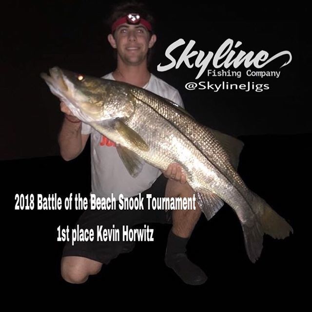 skylinejigs's tweet photo. Congrats to Kevin Horwitz on winning 1st place in the 2018 @reeldealbaitandtackle Battle of the Beach Snook Tournament. Kevin was using the Skyline Jigs Dragonfly Flare Hawk to win 1st place. This is the third tournament that has been won using the Skyli… https://t.co/yRcnqvpBwW https://t.co/G8nGI9o5Wc