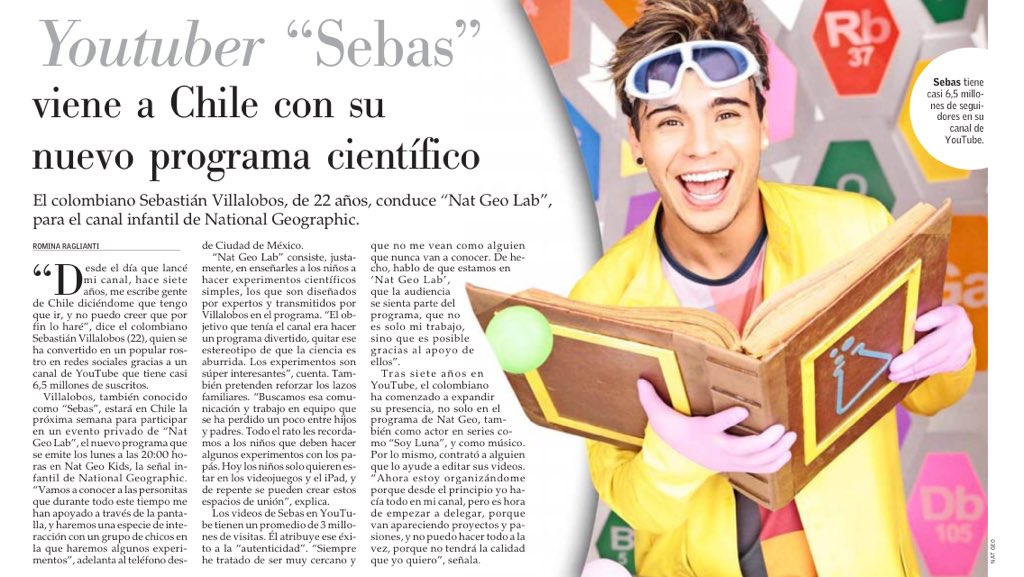 mitzycrazy12's tweet photo. @villalobossebas que orgullos verte en uno de los periódicos mas populares de Chile... te re AMO 💕 no sabes las ganas que tengo de cobrar mi cupón para poder abrazarte ♥️♥️ https://t.co/MkoBJTPwGK
