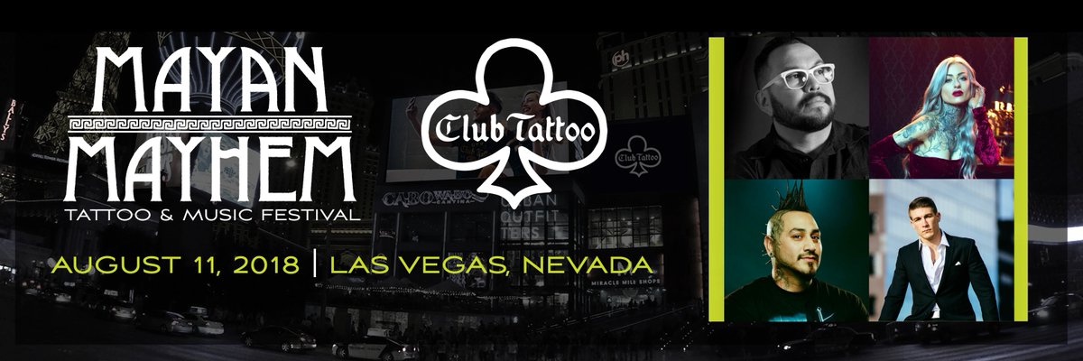 mayhem_mayan's tweet photo. Don't miss @ClubTattoo's Celebrity Meet &amp; Greet from 2-5pm Saturday, August 11, at their shop inside @phVegas with special guests @RyanAshleyM @NikkoHurtado @romantattoos and @ArloTattoos! Hourly prize giveaways, live tattooing and a trip to Cancun! #LasVegas #MAGICready https://t.co/7GQiSEiNl5