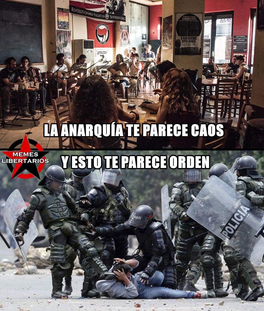 MemesLibert's tweet photo. La anarquía te parece caos y la represión te parece orden. #MemesLibertarios https://t.co/ByXmfDyHnK