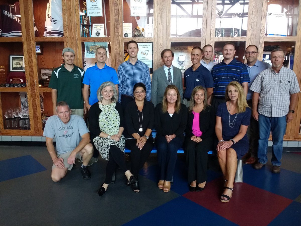 Last night we had the pleasure of meeting with the DP Fox crew and showing them around the facility.  We are excited about our new adventure with this wonderful group of people.  #DPFox #summertimeattherink #hockeyfamily #grandrapidsgriffins