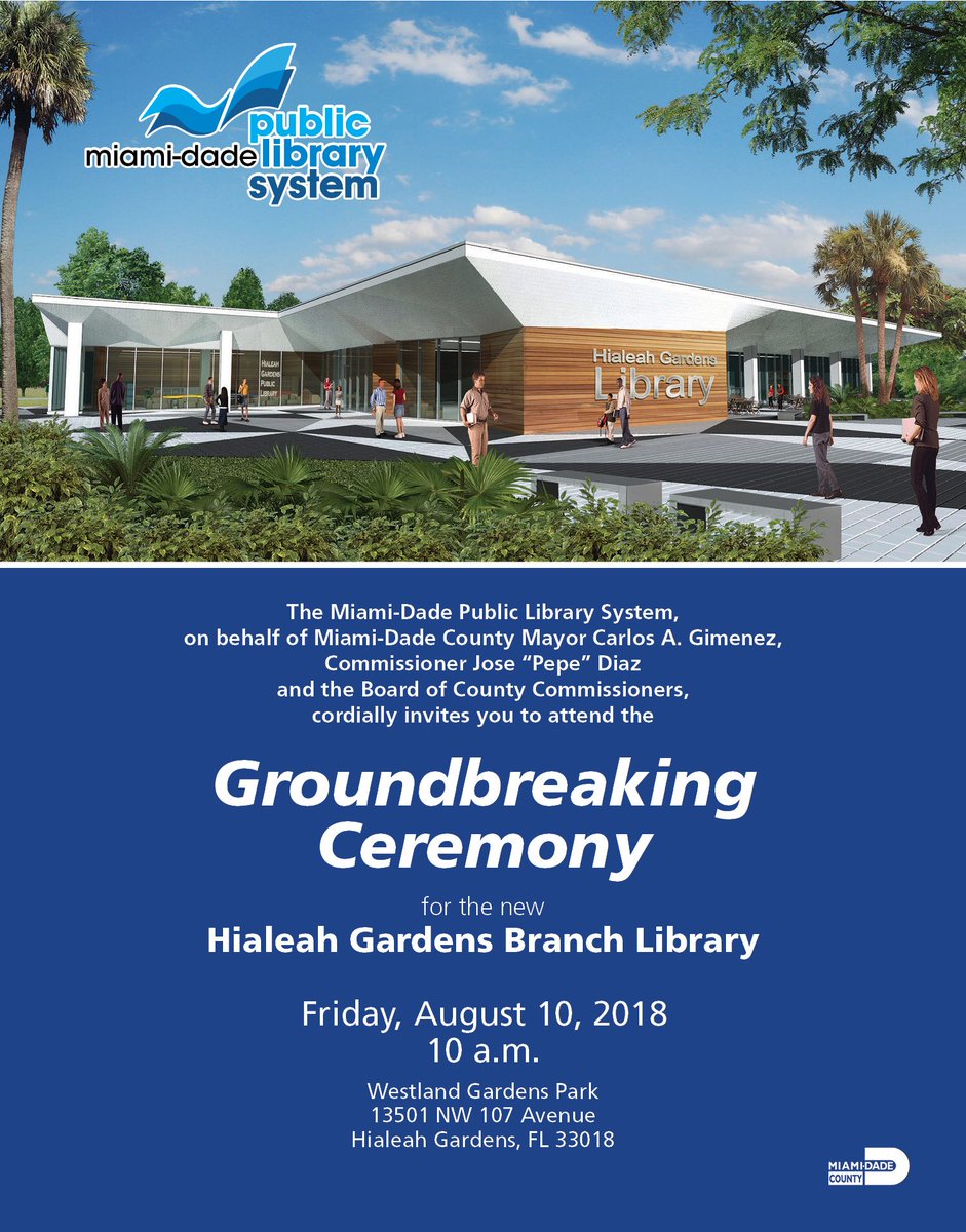 Miami Dade Libraries On Twitter The Groundbreaking Ceremony For