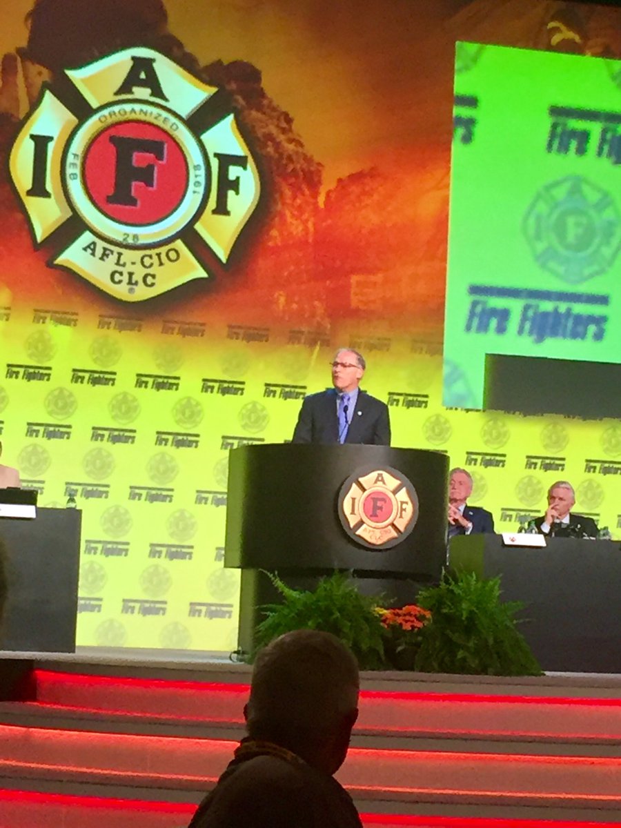 Governor of Washington State address the delegates-at 54th Convention #IAFF100Years