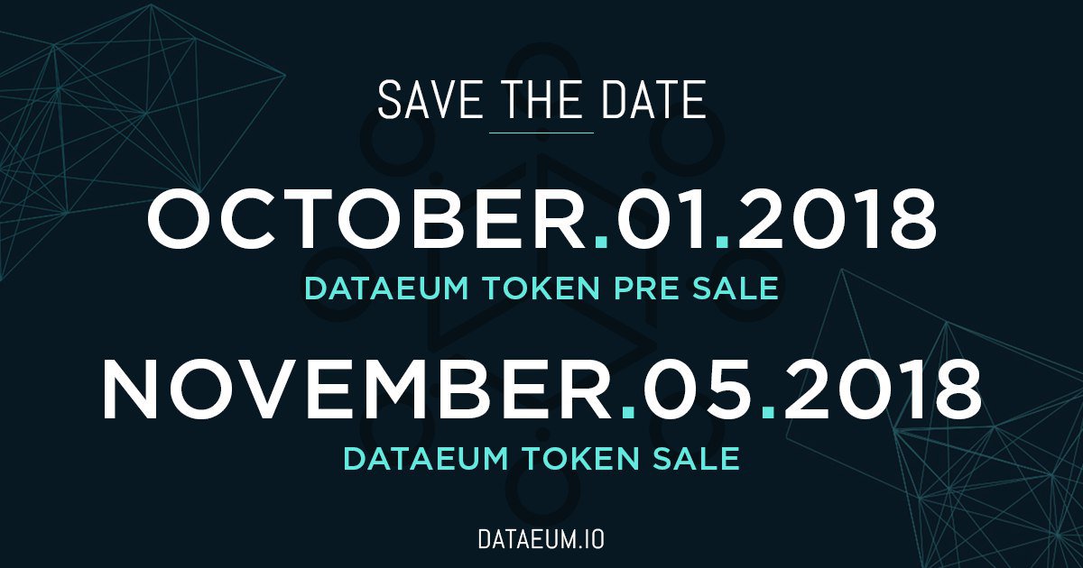 dataeum's tweet photo. Enough said. Mark your calendar.

#ico #preico #tokensale #crowdsale https://t.co/A2jmekbi2M