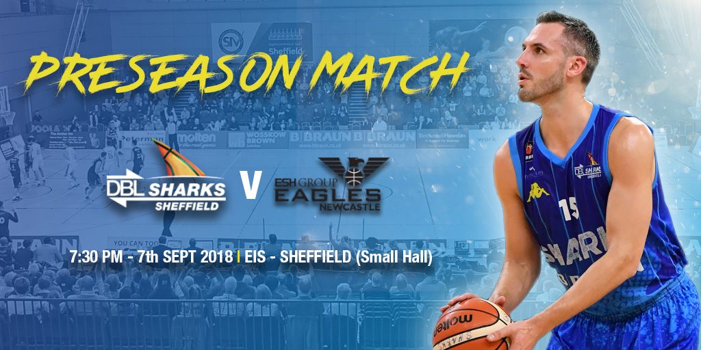 Preseason Match v <a href="/NewcastleEagle/">Newcastle Eagles</a> 7th Sept 2018.
Tickets available to our Season ticket holders now until Monday at 3pm.
Public tickets released at 3pm on Monday. £10 a ticket - call our office 01142573180. 
Limited tickets. Don't delay! #FearTheFin🦈