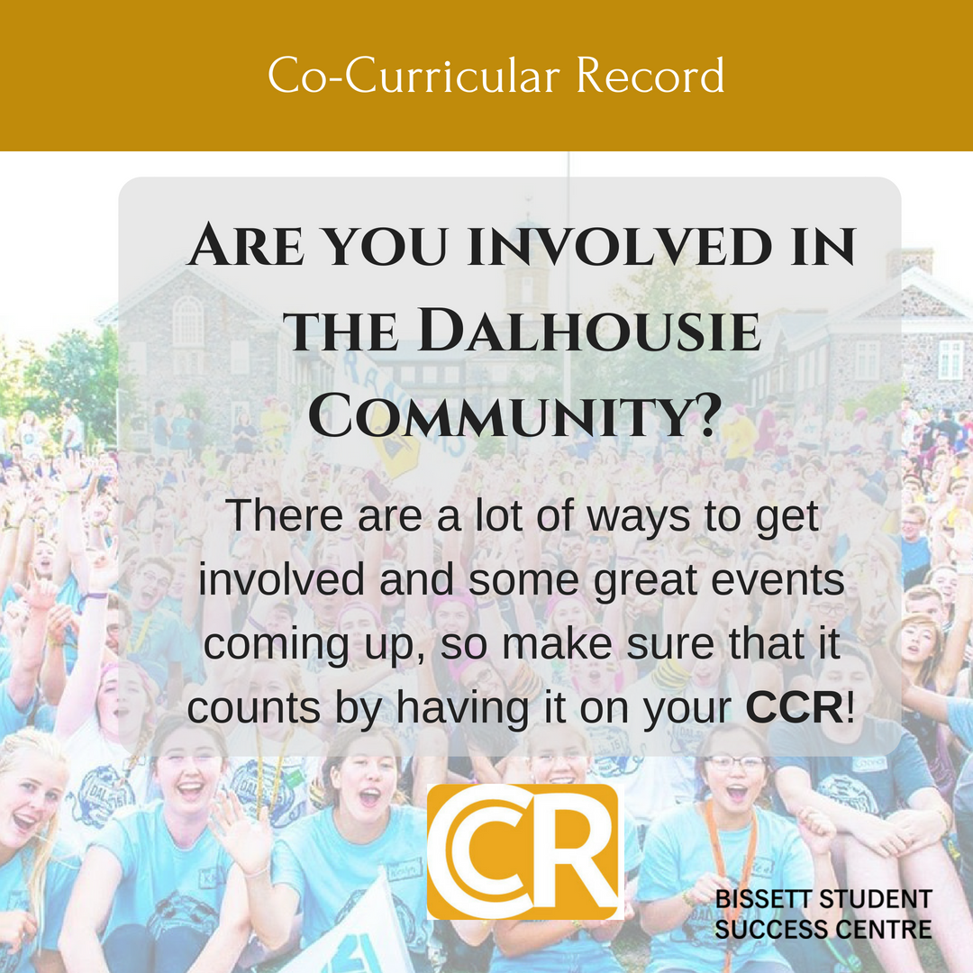 Make sure you are on the Record! All the great work you do as part of the Dal Community counts so come in a see an advisor to get it on the record! <a href="/DalCCR/">Co-Curricular Record</a> <a href="/DalGradStudies/">Dal Grad Studies</a> @DalStudentLife <a href="/Dalhousie_SITE/">Dalhousie WIL Co-op</a> @DalMCS #ccrrocks #studentjobs