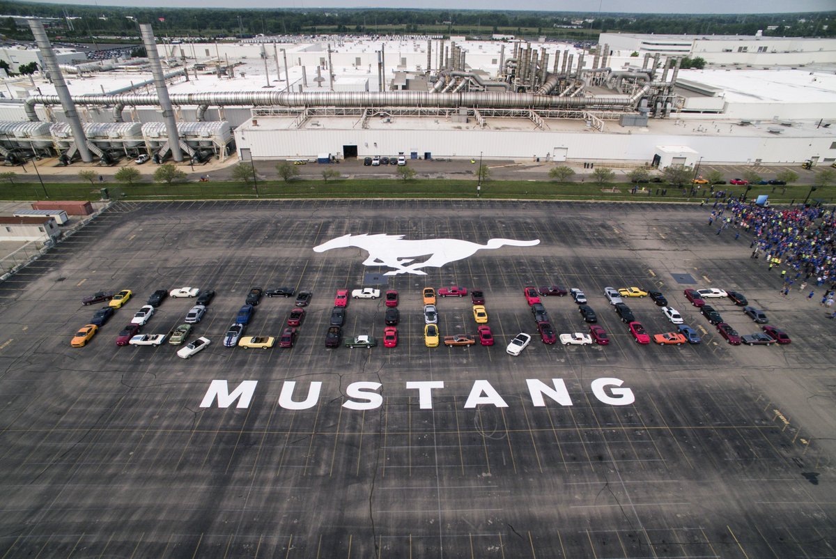 #Ford vient de produire la 10.000.000e Mustang, dans l'usine historique de Flat Rock.