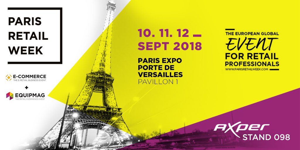 Axper_inc's tweet photo. Don't miss the Paris Retail Week in September!  Axper will be presenting their retail traffic analytical software and people counting solutions.
Come visit us at booth #098. https://t.co/x02s5SXwdy