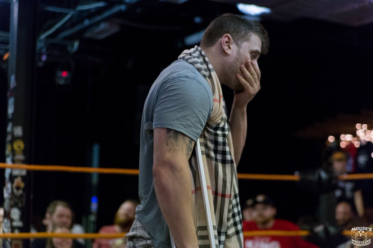 Mouse3911's tweet image. .@The_MJF addressing the folks in attendance...

@RighteousJesse in the ring representing @sup_graps 

#NotProblematic