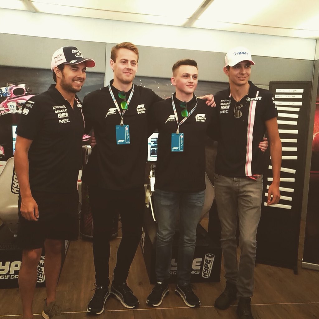 TheReal_Mads's tweet photo. Throwback to the highlight of the year so far - Being presented as an official esports driver for @ForceIndiaF1 - Can’t wait for F1 2018 to be released and to get in top shape for the Pro Series 🏁💪🏼 #HYPE #Hypeenergy #eForceIndia https://t.co/vwz2bKdUYd