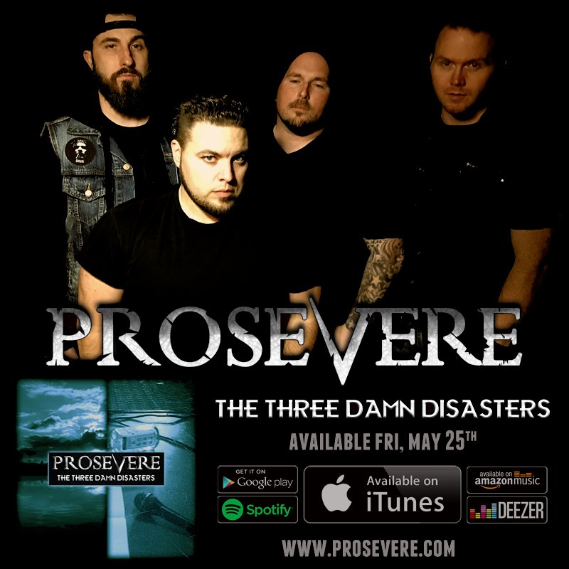 You can find all the links to listen to our latest album "The Three Damn Disasters" over at prosevere.com!