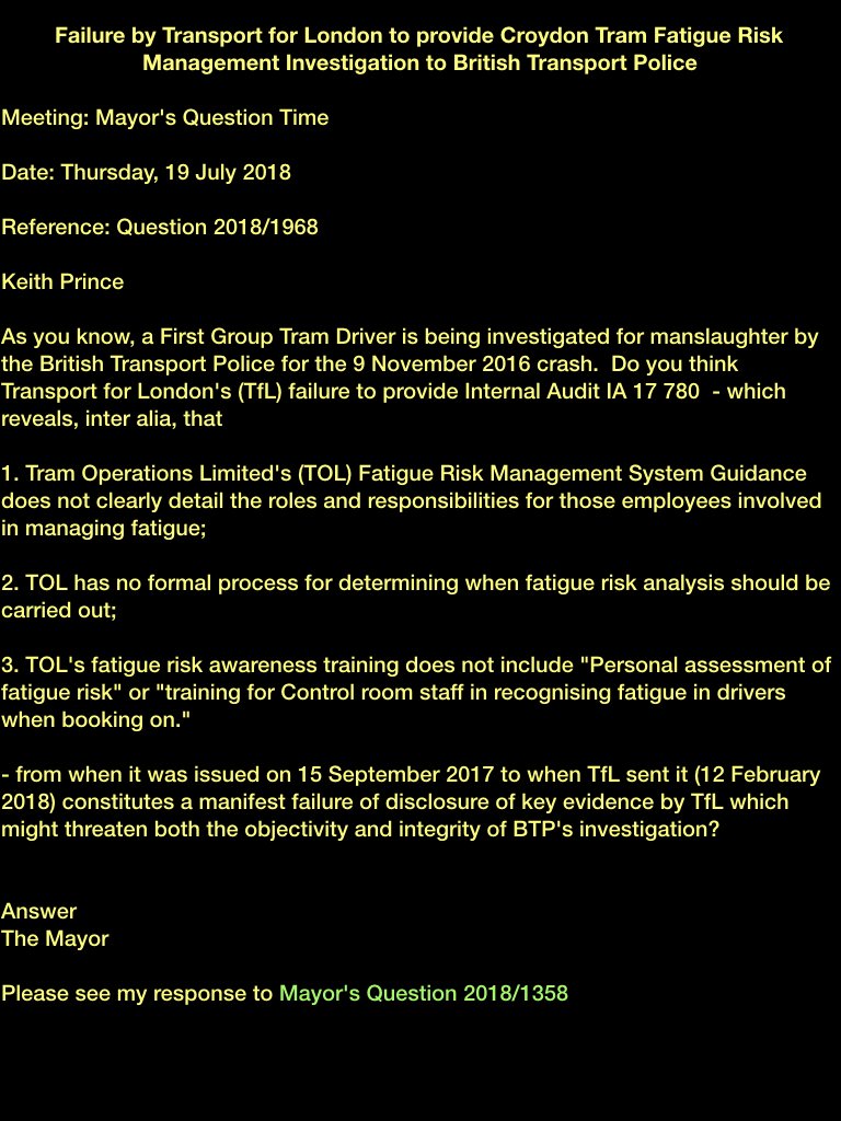 comadad's tweet image. And IMO it's very peculiar that @MayorofLondon REFUSES to investigate #CroydonCrash #CoverUp any further saferoxfordstreet.blogspot.com/2018/07/croydo… HT&amp;gt;@KeithPrinceAM @CarolinePidgeon Echoes of the Garden Bridge here, huh @WHurst1? What's @SadiqKhan afraid of? #TransparencyPlease