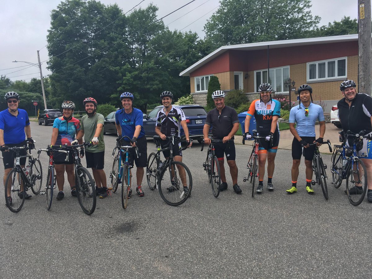 louisgagnon6's tweet image. Excited to get started on our 160km ride to support the Gagne-Bergeron Pro-Am.  Look forward to riding with my team @goulet_jacques of @SunlifeCA, @francoisppicard @godinlc. #MercerActive #mercercares #pignonbleu