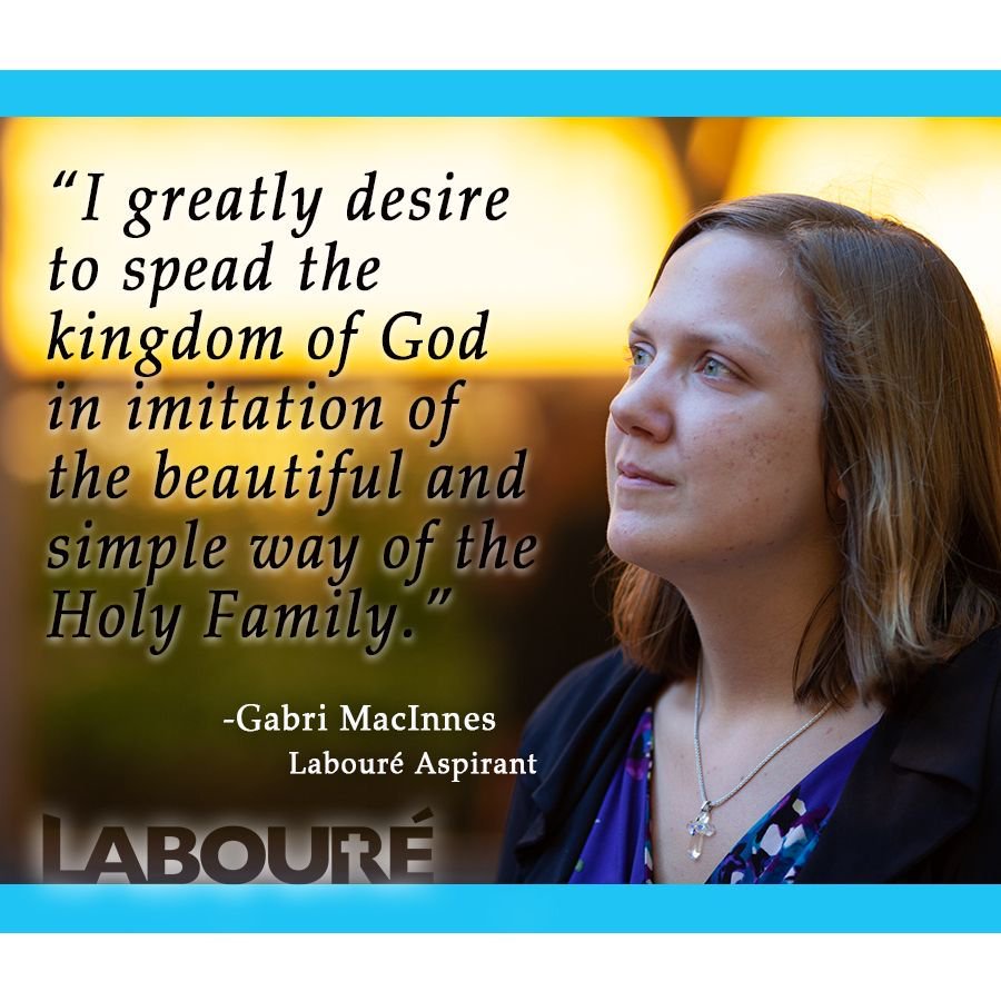 LaboureSociety's tweet image. Meet new aspirant Gabri MacInnes who is discerning with the Sisters of the Holy Family of Nazareth at labouresociety.org/gabri-macinnes! @csfn.usa #labouresociety #newaspirant #class15 #aspirantweek #vocations