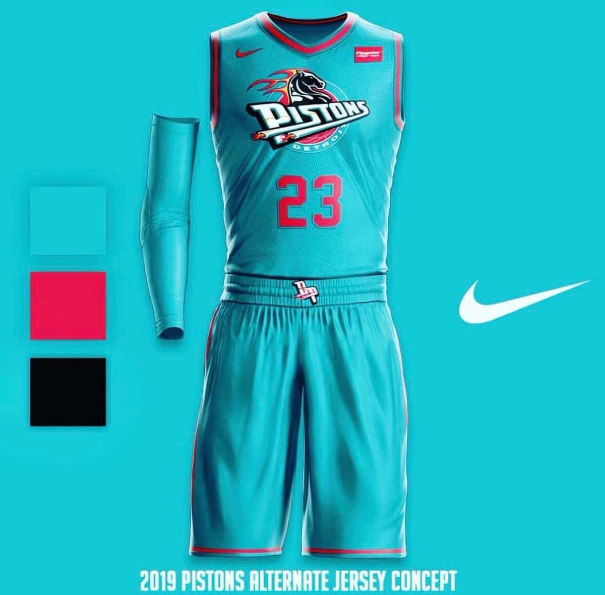 Leaked: Detroit Pistons bringing teal back next season with special  throwback jersey - Detroit Bad Boys