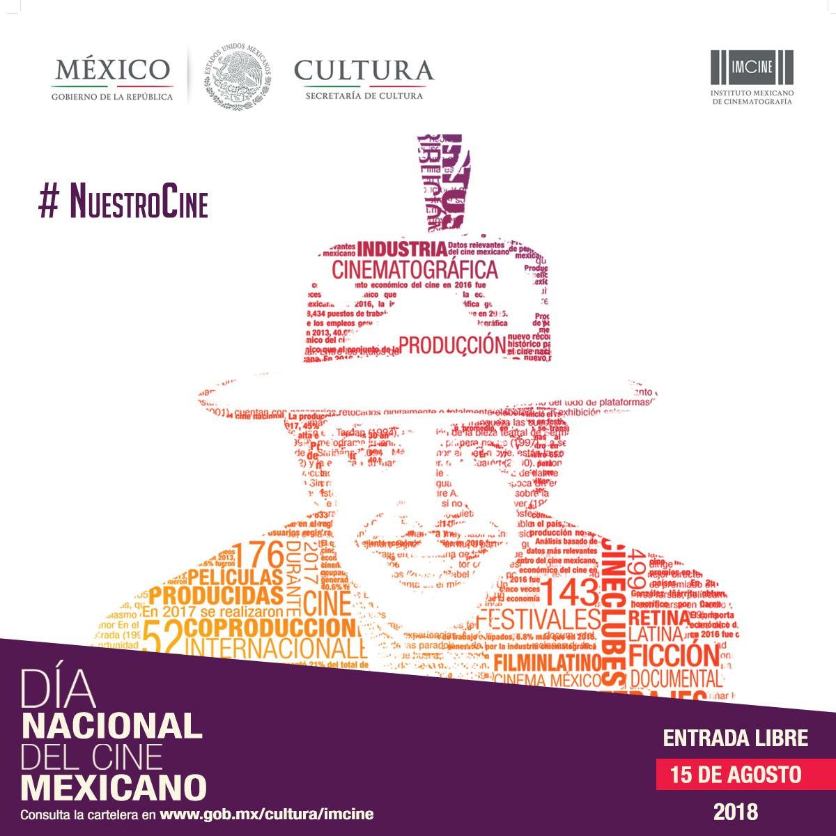 imcine's tweet image. La programación completa de las actividades para celebrar a #NuestroCine se pueden consultar en bit.ly/2Omrygt