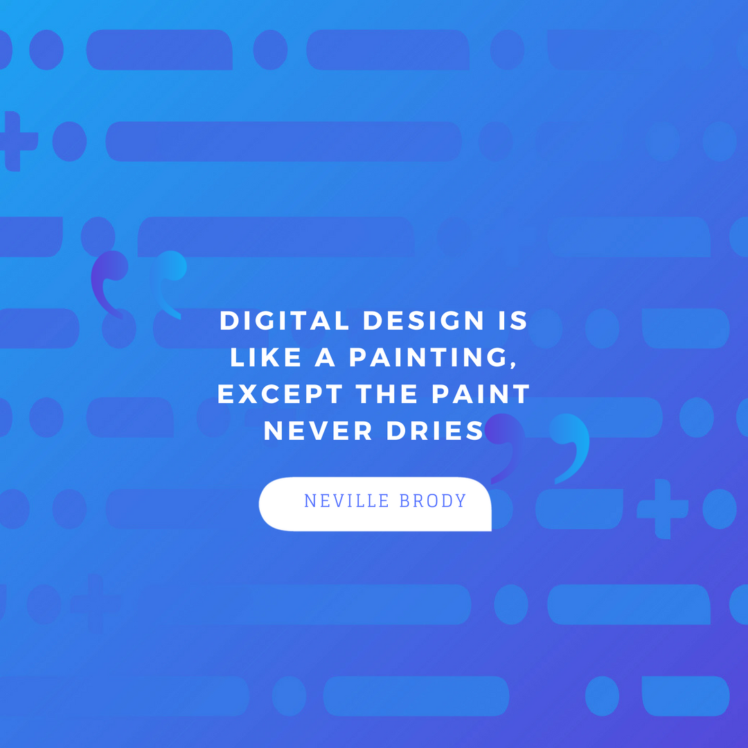 dendesignweek's tweet photo. “Digital design is like painting, except the paint never dries.” - Neville Brody #WednesdayWisdom #NevilleBrody #DigitalDesign #QuotesAboutDesign #DenverDesignWeek #DenDesignWeek https://t.co/M2HcmJY53D