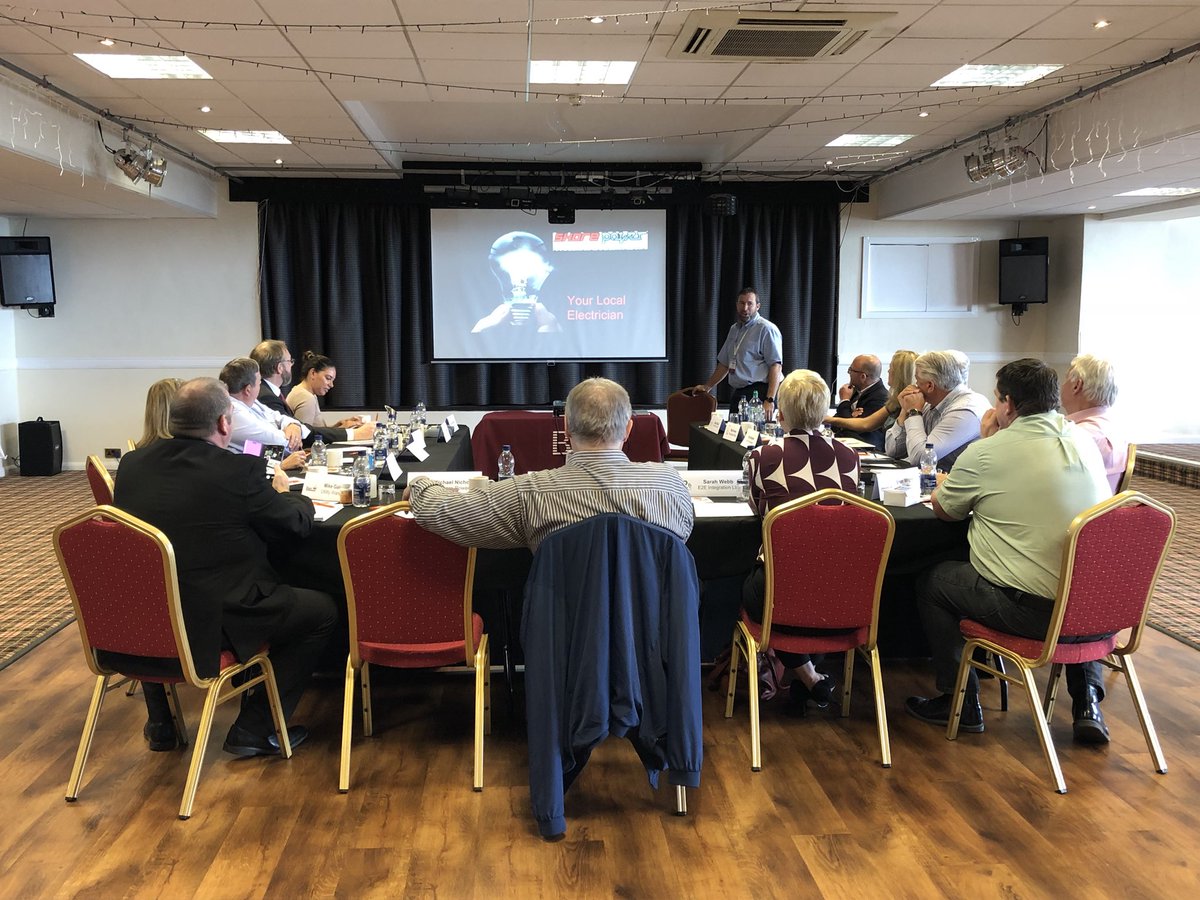 BNISpectrum's tweet photo. Another great meeting today with a presentation by our friendly electrician, Michael of @ShorepowerC, who offer FREE electrical safety inspections #nwalestweets #chestertweets https://t.co/EezbhKnebC