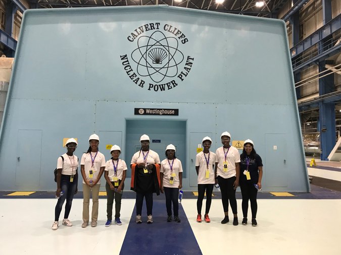 CEGCleanEnergy's tweet photo. Yesterday @Exelon's STEM Academy visited Calvert Cliffs Plant. DYK: It operated at 100% power, delivering reliable, carbon-free #nuclear electricity to nearly 2 Mil. homes during 2 of the highest peak demand periods ever recorded including winter storm Grayson earlier this year. https://t.co/Swu2LGnC2A