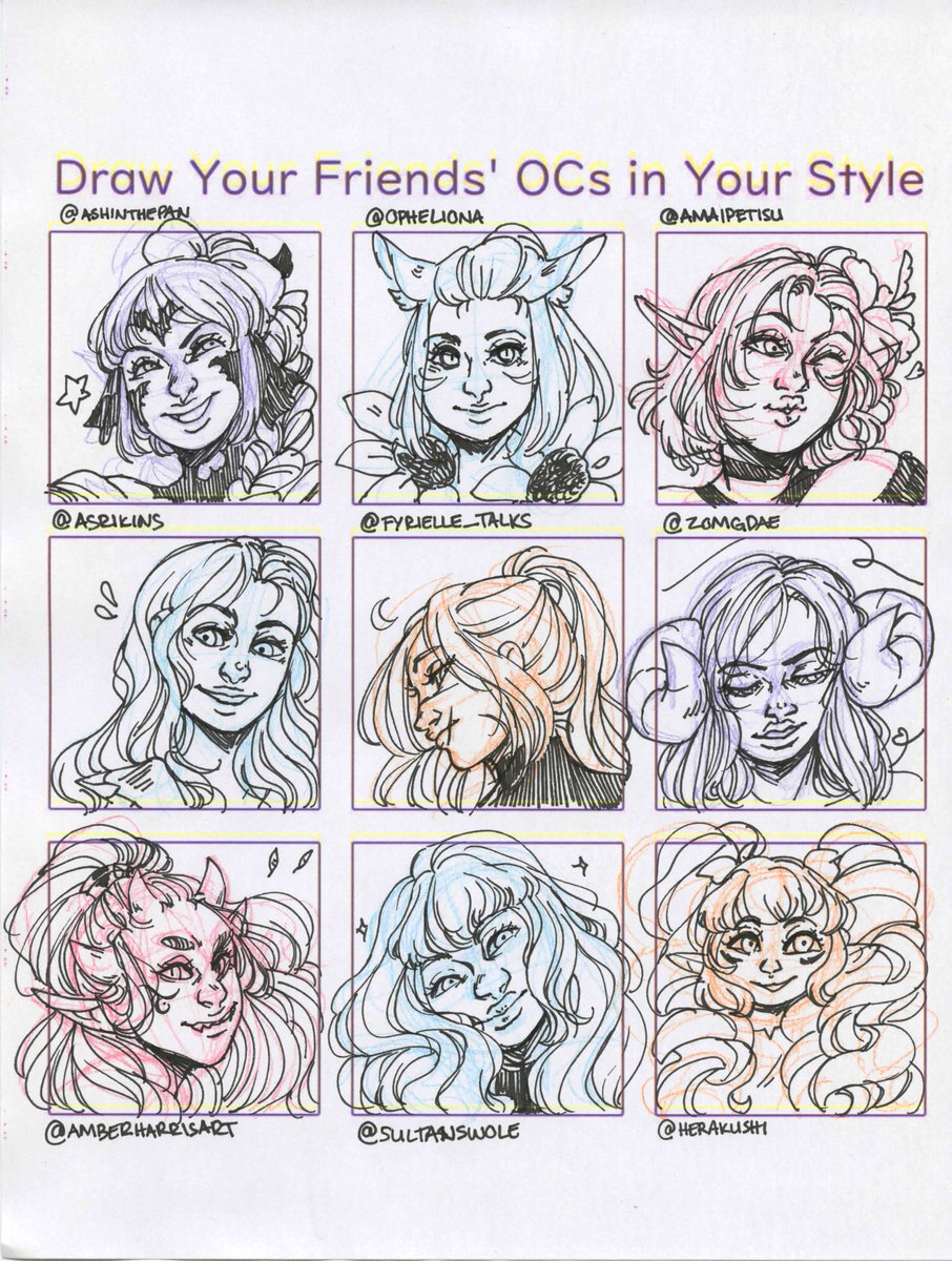 wanted to try this meme for my friendo mutuals ✨✍️ #myart 