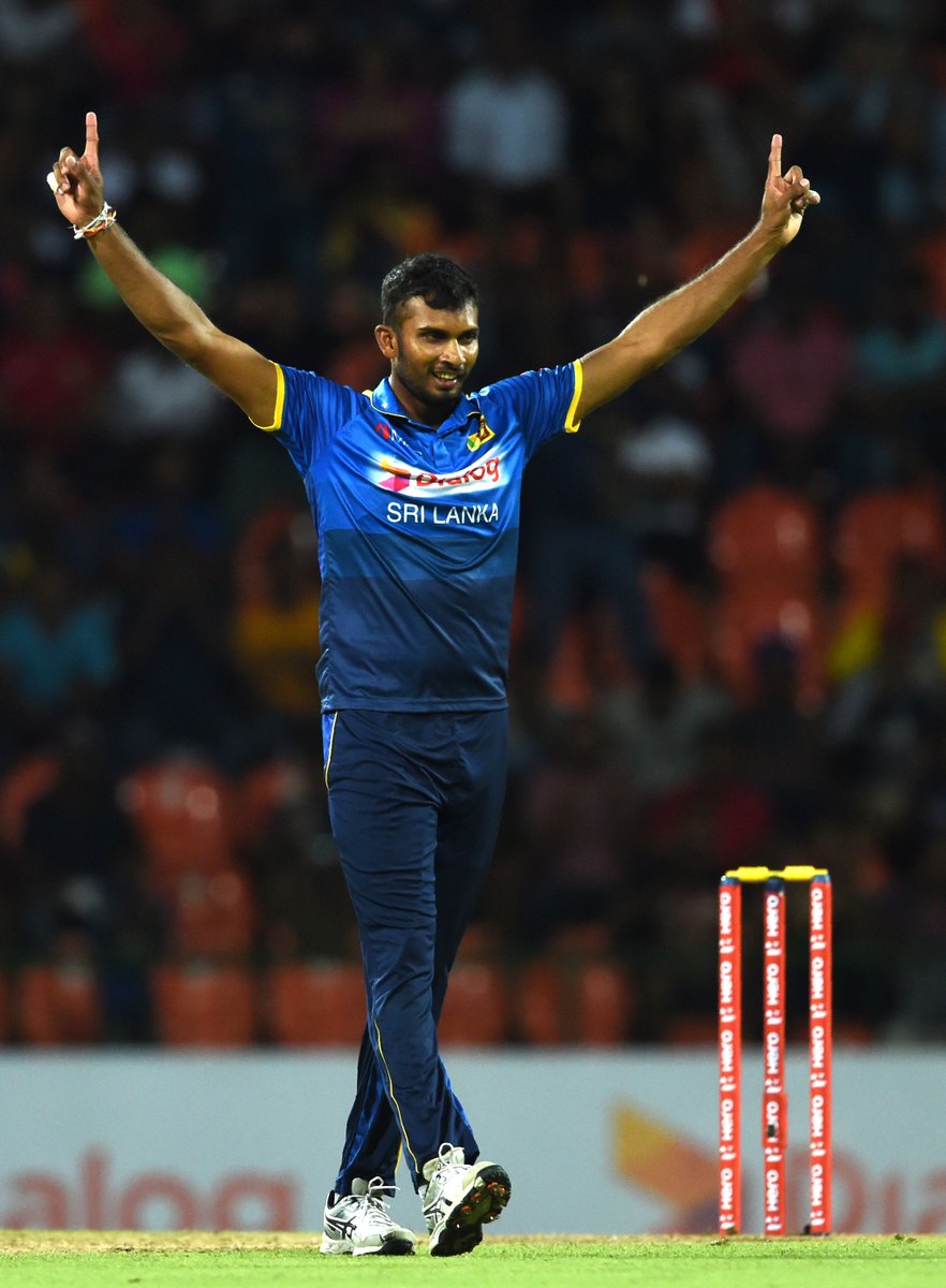ICC's tweet photo. WHAT. A. GAME.

Credit to the groundstaff who managed to get a game on despite the inclement weather, and they've gifted us a thriller! Sri Lanka win by three runs (DLS method). Finally they have a win in the ODI series.

#SLvSA SCORE  ⬇️
https://t.co/8Yf5kqxYMc https://t.co/B7NjwxCOuu