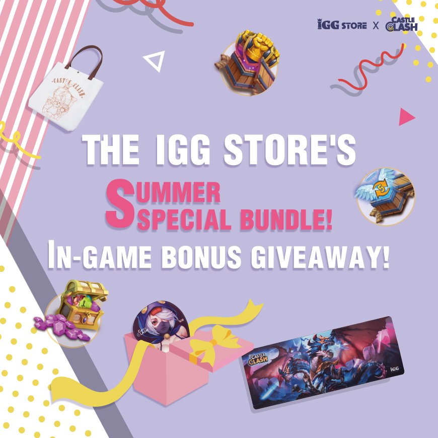 Summer hasn't ended yet, and neither have our fantastic deals! The IGG Store is now offering a Summer Special Bundle worth US$35 at a staggering 30% discount! Don't blink yet - every purchase of the bundle comes with a Castle Clash in-game bonus valued at US$50!