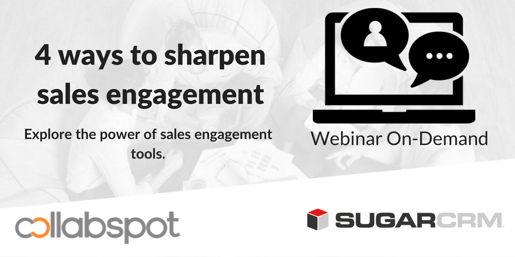 SugarCRM's tweet photo. Looking for tools to change the way your salespeople work and to help drive sales? Watch our webinar on-demand and learn more: https://t.co/ETFHcu25Bj #b2bsales #CRM https://t.co/E0m2INZy1e