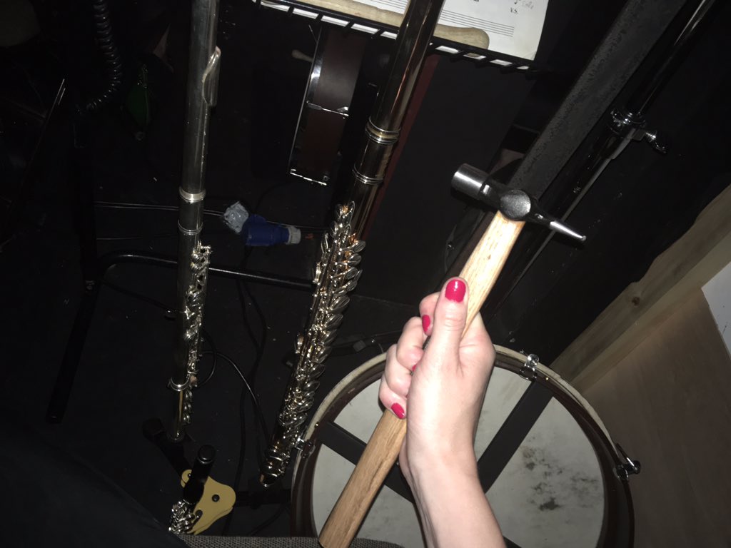 alyfrazier's tweet image. Have a guess which of all these is my favourite instrument 🤘#hammertime #quadrupling @arcolatheatre @Kantanti @TurnageTime #greek #openingnight