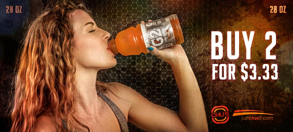 28 oz Gatorade is now 2 for $3.33! Want to SAVE 10% more? Scan coupon at the register with your smart phone. It's that easy! WOW! Share and click the link. chusmart.com/coupon/two-32o…