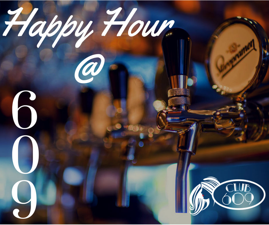 What's better than knowing that the week is halfway over?

Remembering that Club 609 has Happy Hour today from 4:00pm-10:00pm! See you soon, Joplin!

For a menu, visit our website at club609.com or give us a call at (417) 623-6090.