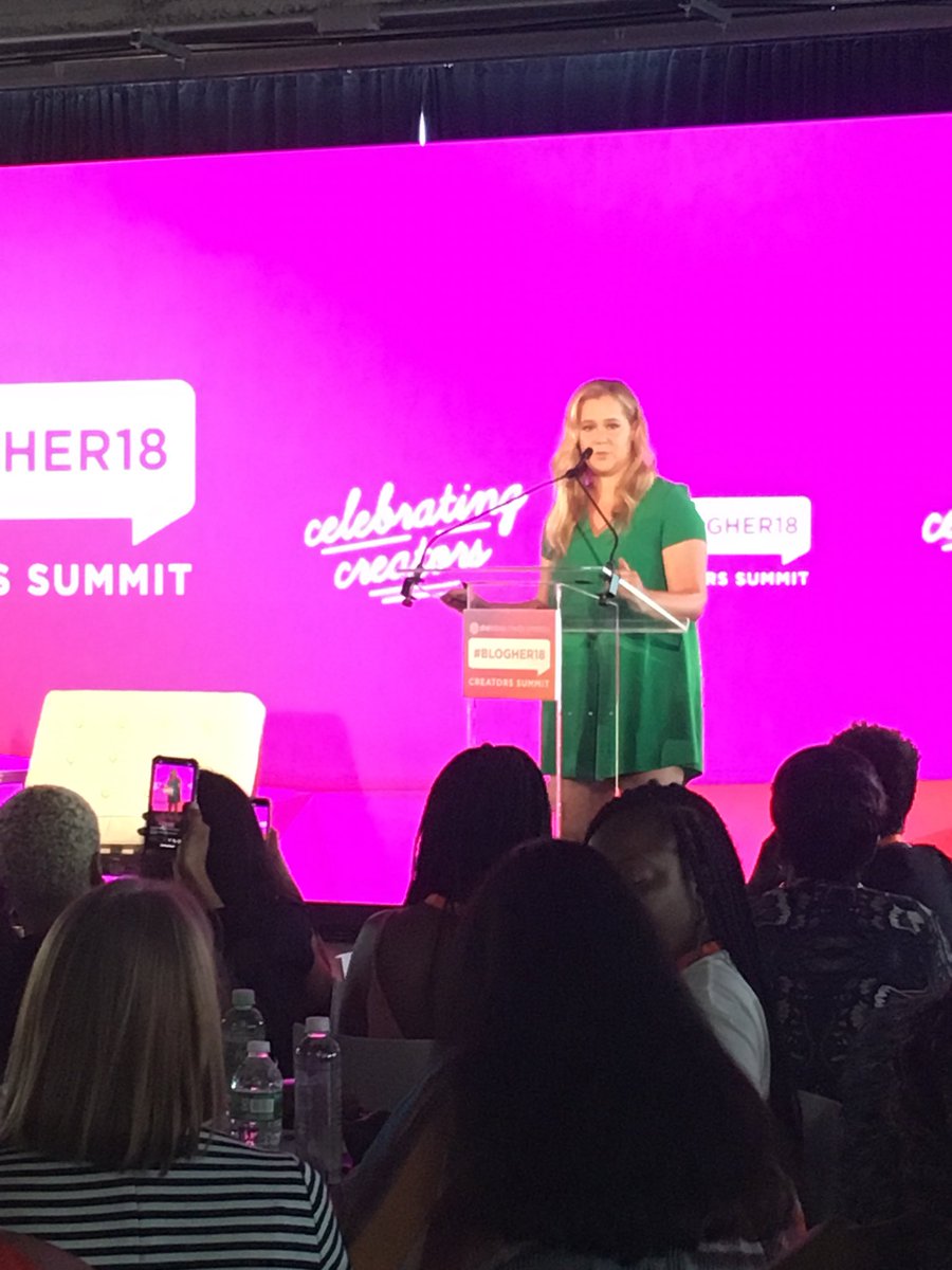 OhHeyKristaHere's tweet photo. Well that was an unexpected highlight. @amyschumer surprises the #BlogHer18 audience. She reminded us of the importance of #MeToo &amp; that we need to celebrate &amp; elevate amazing female content creators—especially women of colour. @BlogHer https://t.co/Pb6hwaoGQB
