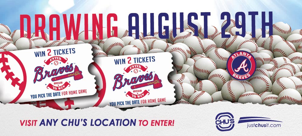 Don't forget to stop in and register to win 2 FREE tickets to see the Atlanta Braves! Deadline is August 29th. #atlantabraves #chusmart #savannah #tybee