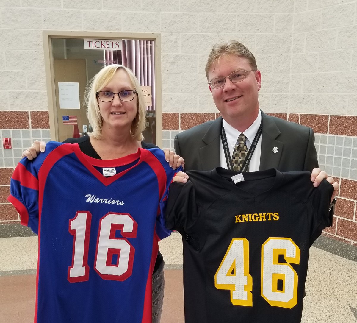 Friendly competition with WB Superintendent is on - Superintendent with the most new followers in August wins - loser has to wear the other school's jersey on 8/31 - <a href="/MV_Knights/">Moshannon Valley SD</a> Nation I need your help follow <a href="/JohnZesiger/">Dr. John W. Zesiger</a> I don't want to wear blue and red! #MVProud