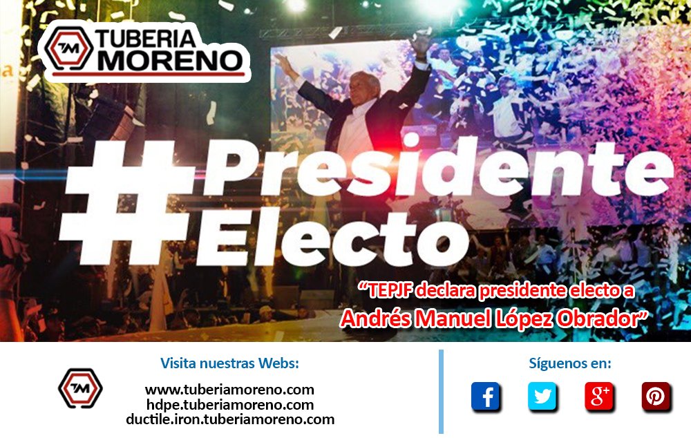 Tuberiamoreno's tweet photo. El Tribunal Electoral del Poder Judicial de la Federación validó la elección presidencial que ganó el candidato de Morena con un total de 30 millones 110 mil 320 votos. AMLO ya recibió la constancia de mayoría que lo avala como presidente electo de México. https://t.co/SmWd35HMOB