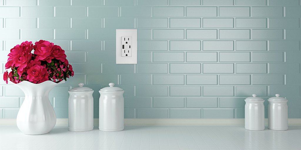 Leviton's tweet image. A USB charger outlet is an outlet with additional ports used to charge the latest electronic devices like your phone &amp;amp; tablet. It can easily replace any outlet in your home, providing the convenience of adapter free charging. Learn more: ht.ly/4BL330lkflZ #usb #noadapter