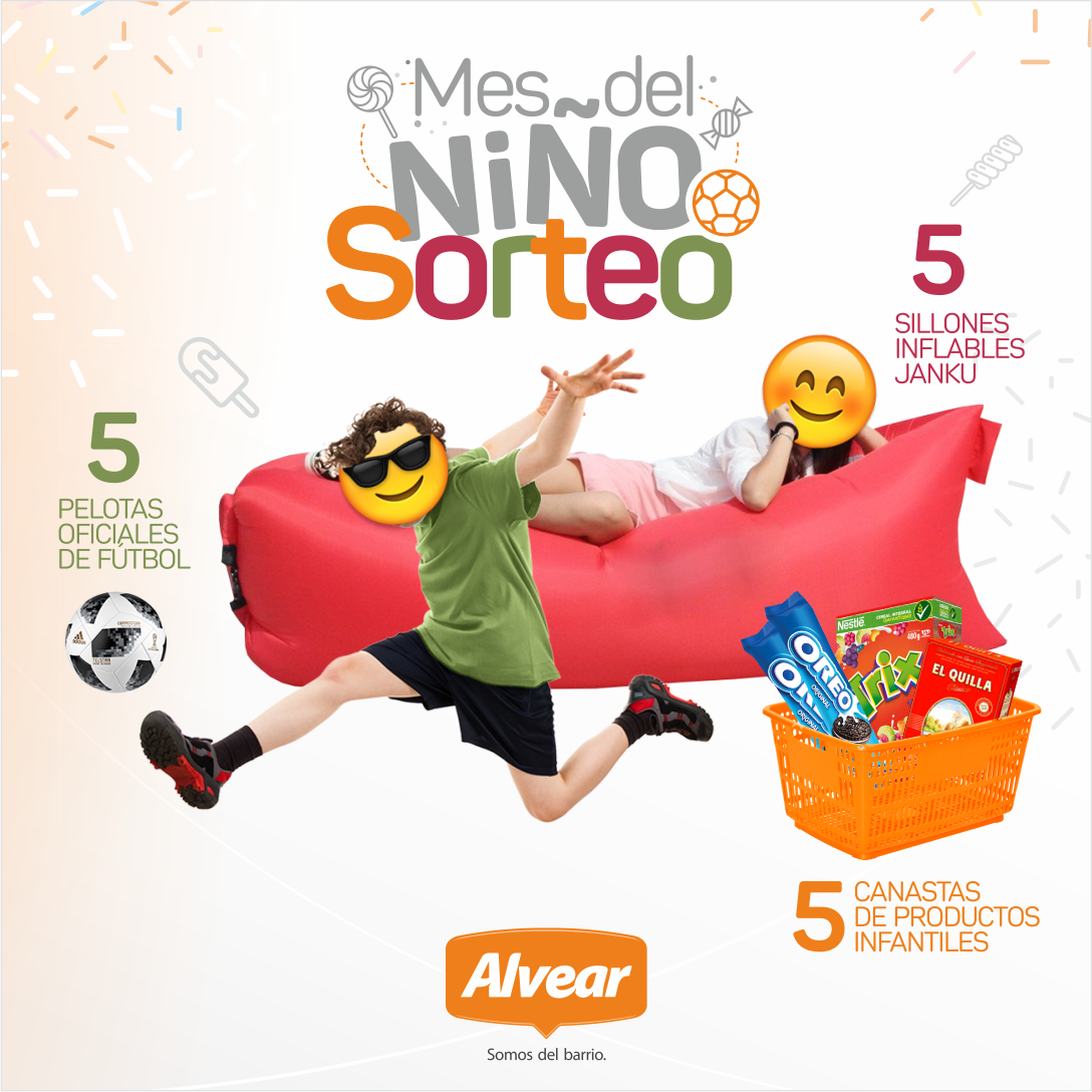 AlvearSuperOK's tweet photo. Festejamos el mes del Niño con #Clientazo!
Podés ganarte uno de estos increíbles premios.🎁🍭🍬⚽️ 🛍 #Janku #Pelotas #CanastasInfantiles
Usando tu tarjeta Clientazo ya estas participando y sumando chances.

📣Sorteo: 31/08/18
#Beneficios #Ahorro #SomosDelBarrio https://t.co/f2oqNLABh9