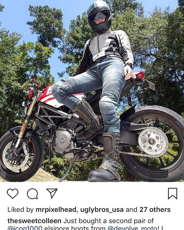 DevolveMoto's tweet photo. Thanks for the shout-out @thesweetcolleen - looking solid!! #motogear #DTR https://t.co/c5tLzi2xir https://t.co/KwpJ6Zv8j8