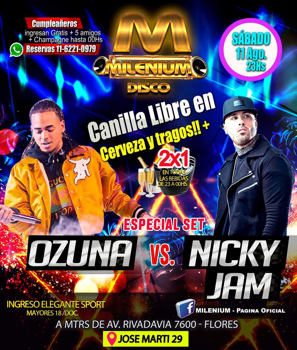 mileniumDisco's tweet photo. ESTE sábado 11 de Agosto 23hrs https://t.co/X2zkIBnRIc