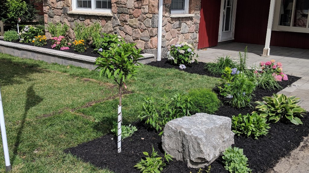 Amazing how a new garden bed can revitalize your home!  #gardens #curbappeal #landscaping