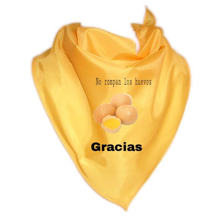 JoacoBorrego's tweet photo. RT si estás a favor del pañuelo color huevo para que no te los rompan más. https://t.co/QesMiHkNt4