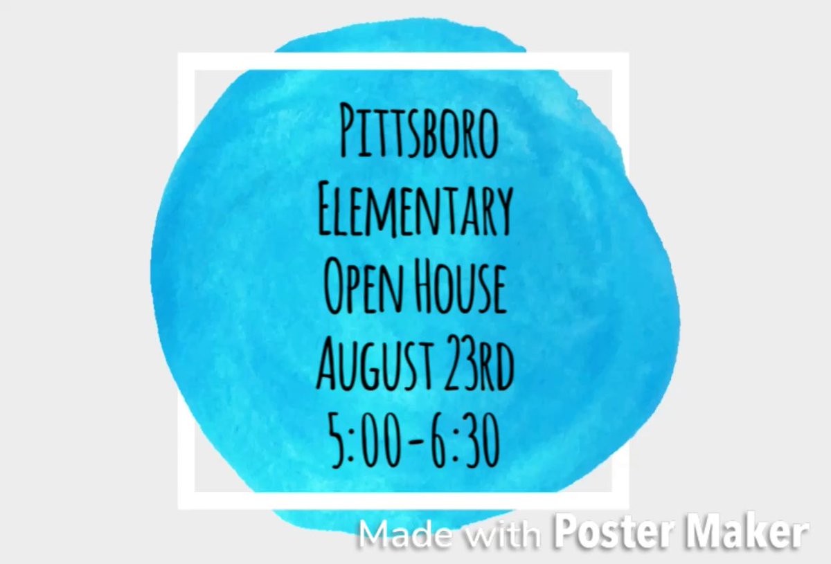 Mark your calendars #PandaFamily! Open House is on 8/23 from 5:00-6:30. We can’t wait to see you!! 😊💗🐼 ⁦<a href="/PittsboroPTA/">PittsboroElemPTA</a>⁩