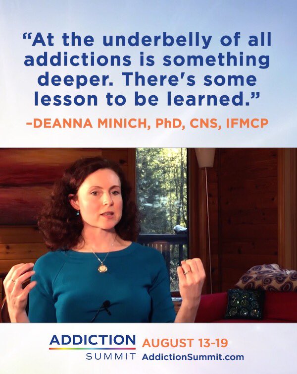 Paulthomasmd's tweet image. Want to learn more about addiction? Register for the FREE Addiction Summit and learn more from @drdeannaminich starting Aug 13th-19th. addictionspectrum.com