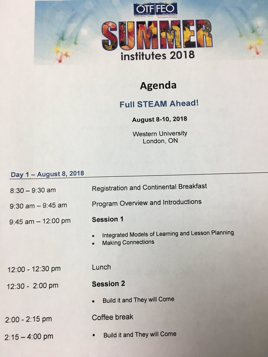 rhodes_sheila's tweet image. Time to go further in #designthinking and #technology at summer institute @otf_pd  @OCTEOntario @staoapso @kiddereducation @MsLauraCollins making classroom projects