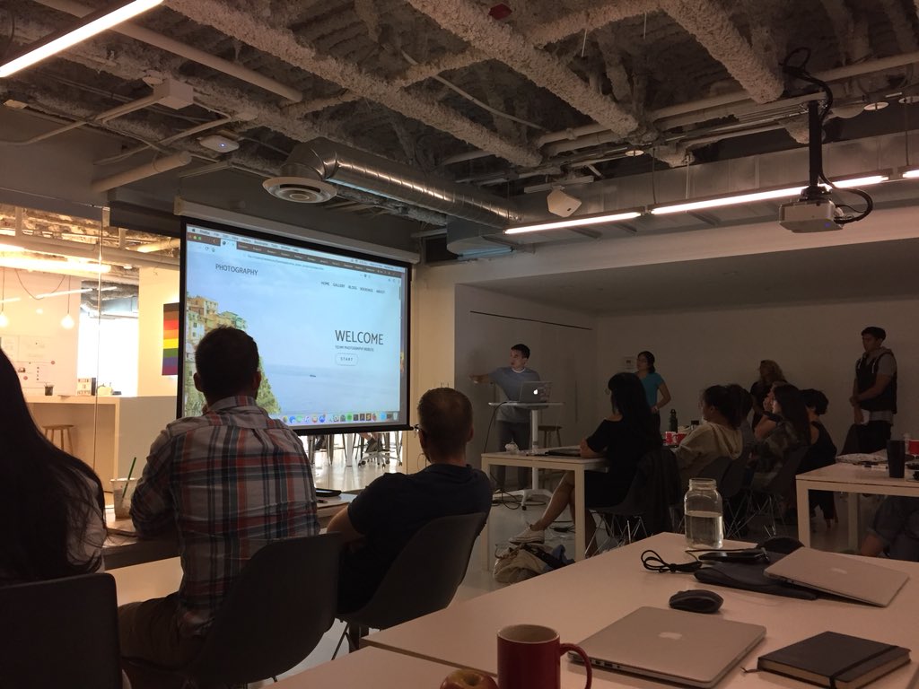 diannakylee's tweet photo. So impressed by everyone’s project #2 presentations this afternoon!  Responsive design/BEM/SASS/mixins have nothing on #cohort19 #gitmoney https://t.co/Rq0ocXJ7cO