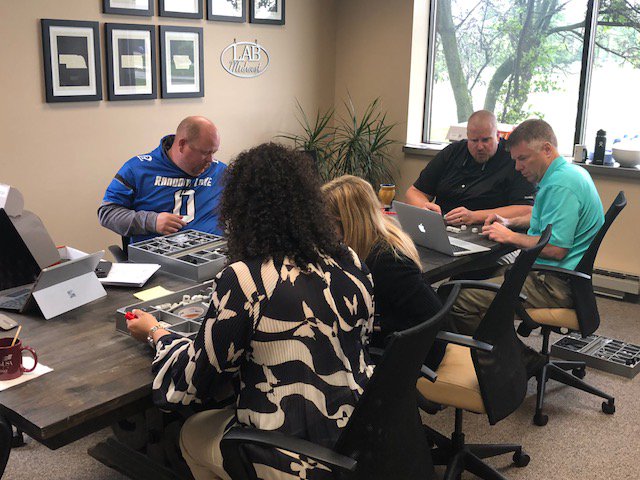 LJCreateInc's tweet photo. Thanks to the Teachers and Administrators from the 3 school districts that attended  Train the Trainer Day at @labmidwest for LJ Create Design &amp; Technology. https://t.co/H6xvvF6f4l