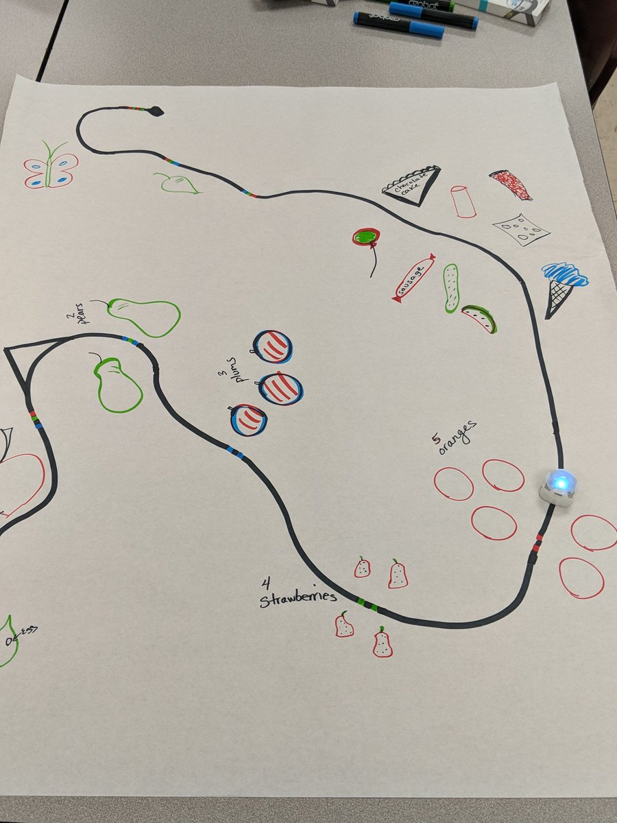 InfoMavenRF's tweet photo. Retelling The Very Hungry Caterpillar with Ozobots at #WWETS #rfpride #STEAM #myteacherisarobot https://t.co/cQJYDaQXX6